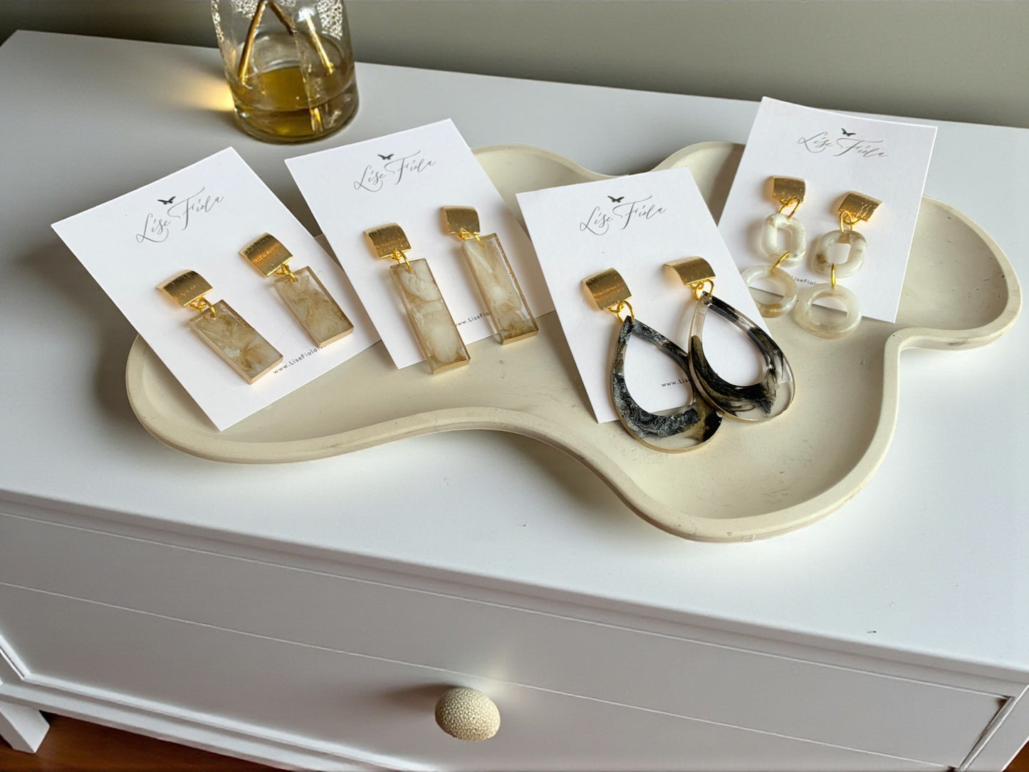 Boucles d'oreilles - Barre d'or, longues