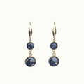 Earrings - Double Navy Fleck