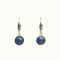 Earrings - Navy Fleck