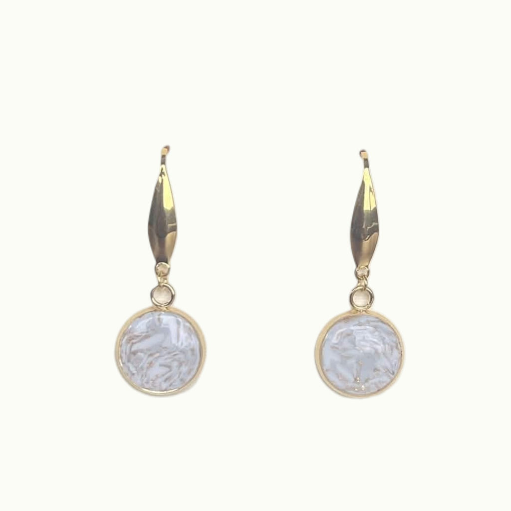 Earrings - Forever Light Marble