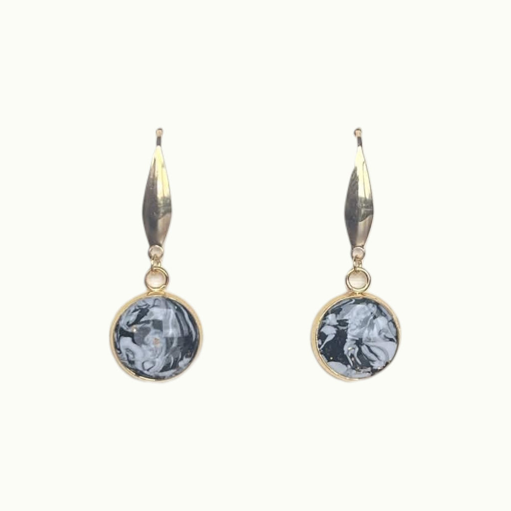 Earrings - Forever Dark Marble