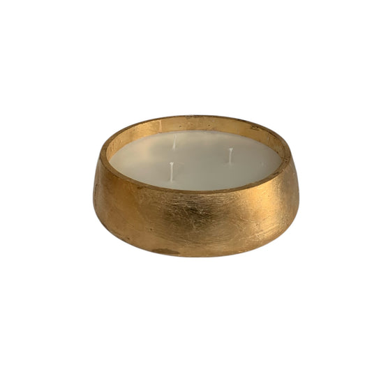 Candle - Three Wick Golden Tray