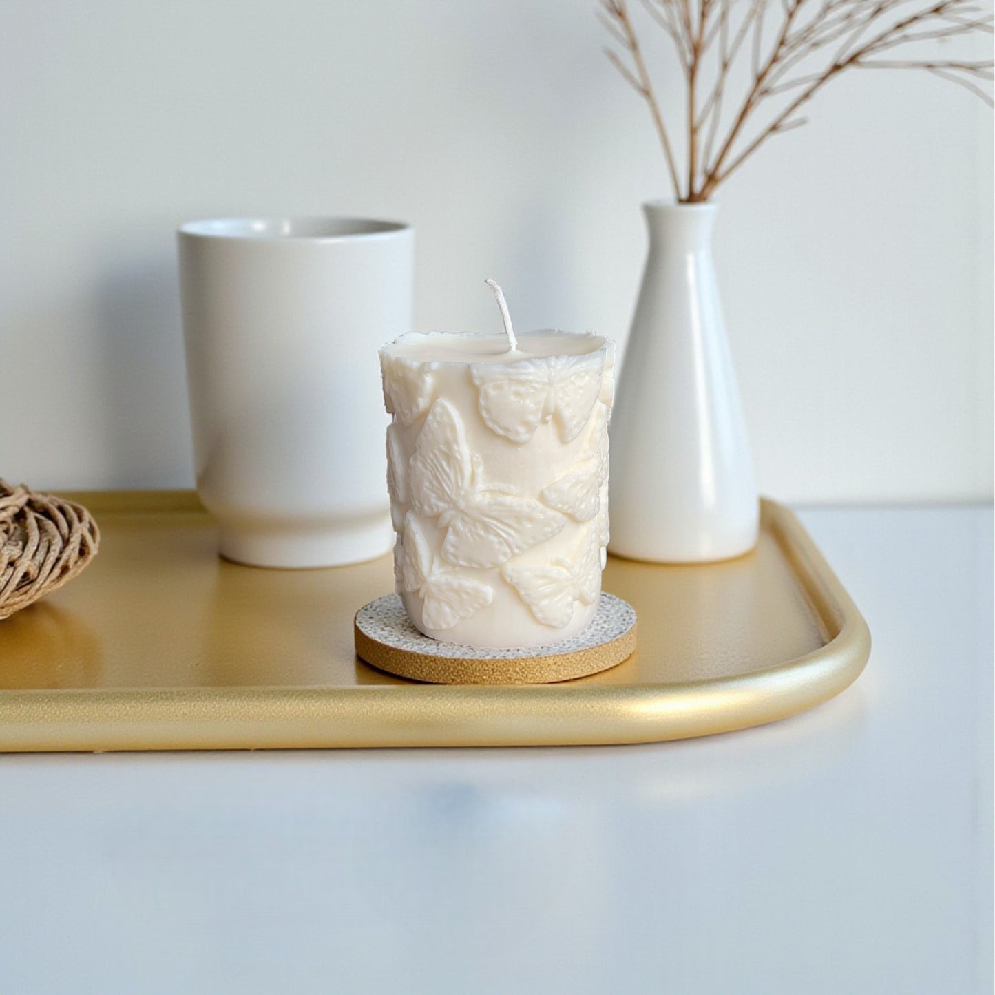 Bougie - Colonne papillon