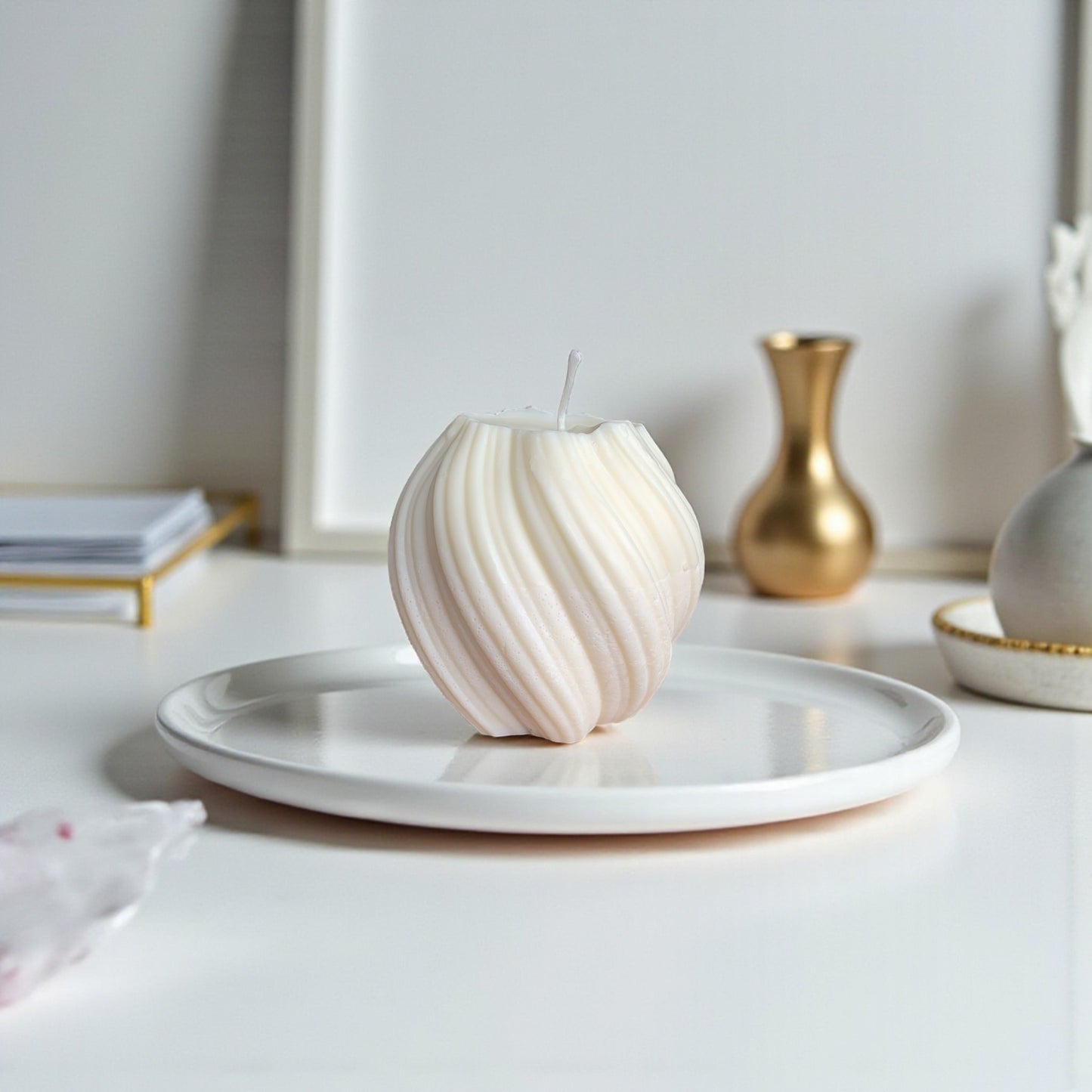 Bougie - Colonne ondulée bio