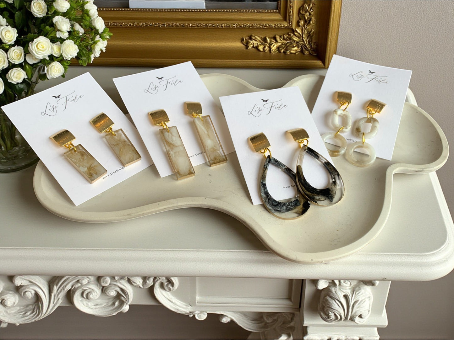 Boucles d'oreilles - Barre scintillante