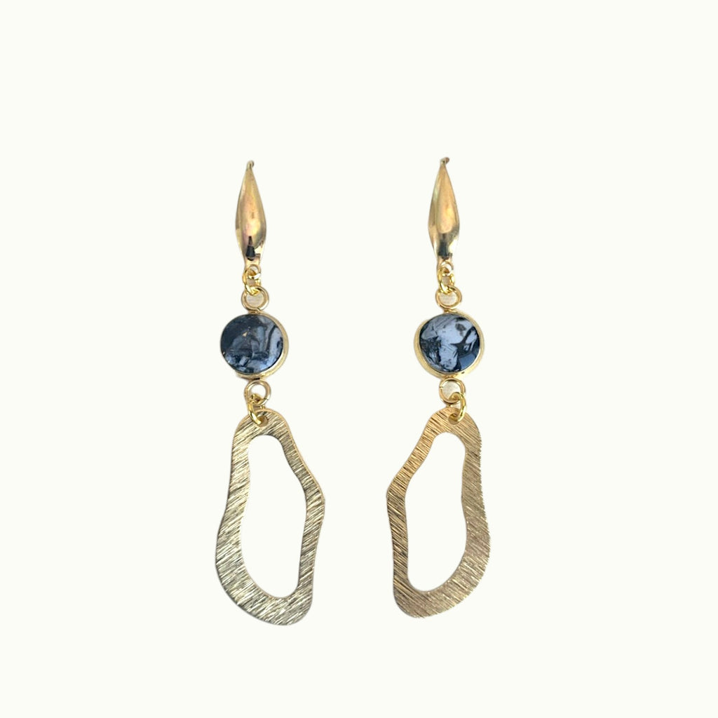 Earrings - Organic Marble
