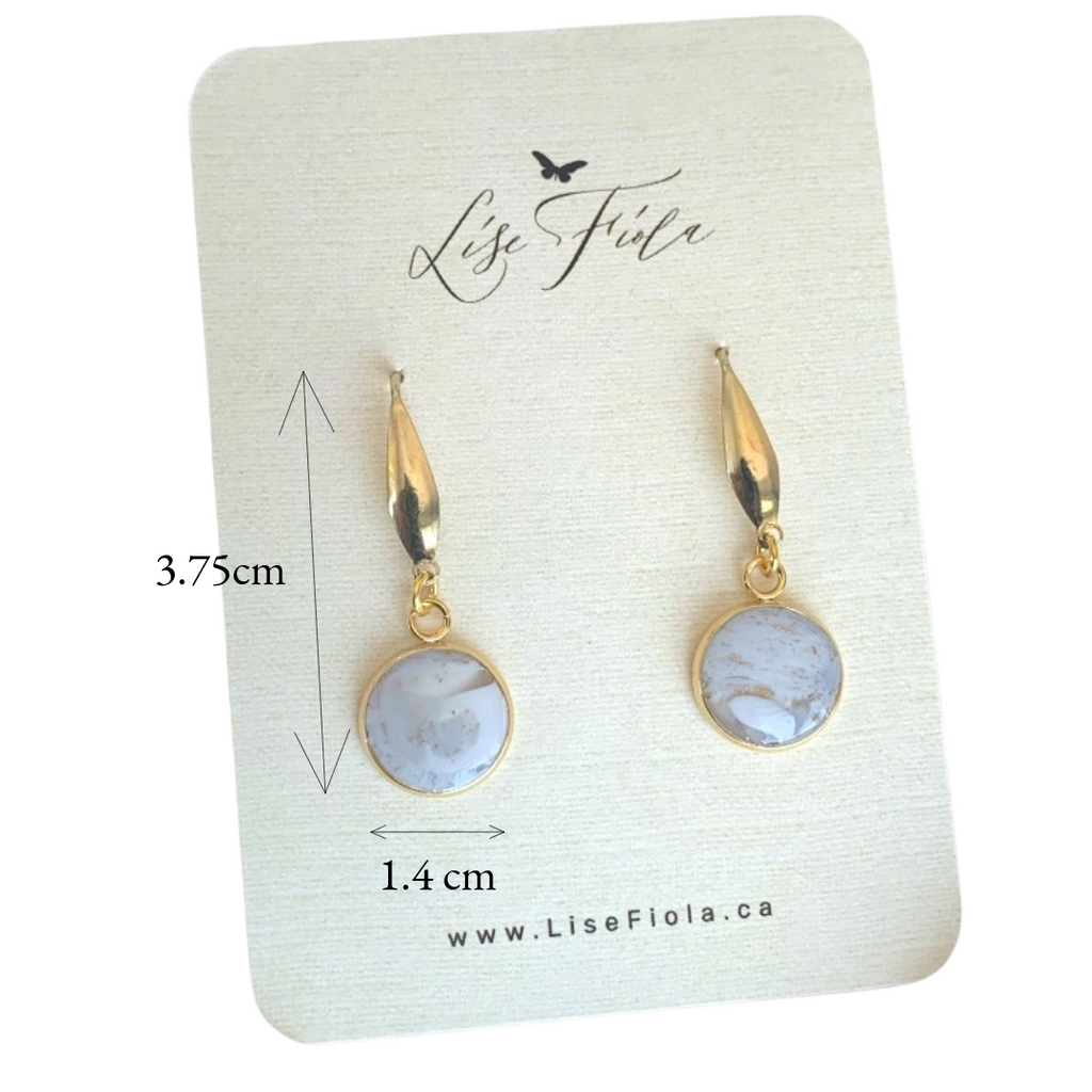 Earrings - Forever Light Marble