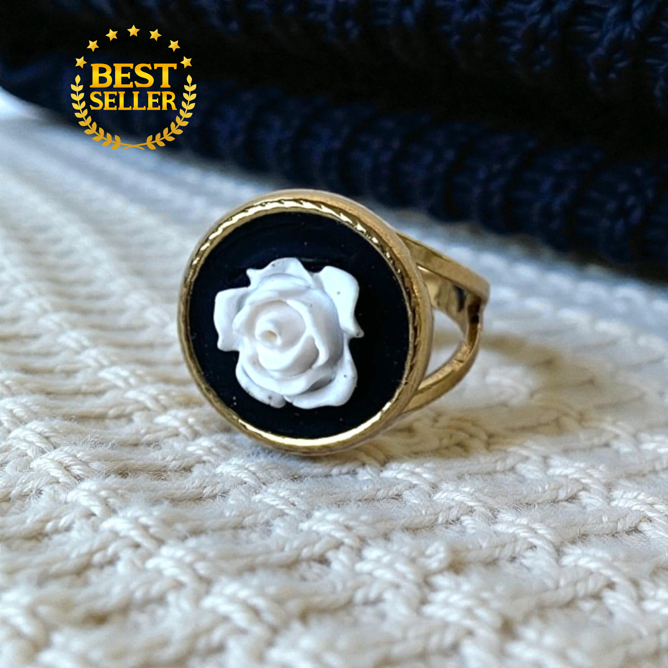 Bague - Rose ronde