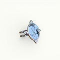 Ring - Ornate Dark Marble (Silver)