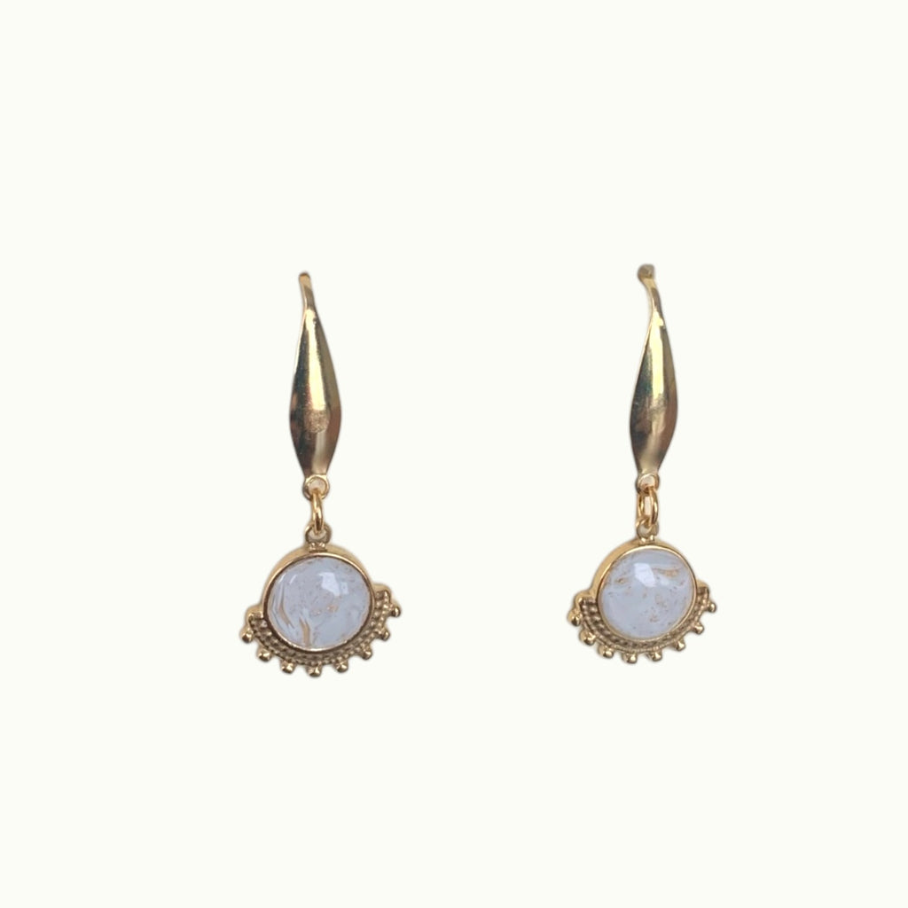Earrings - Wink Light Marble