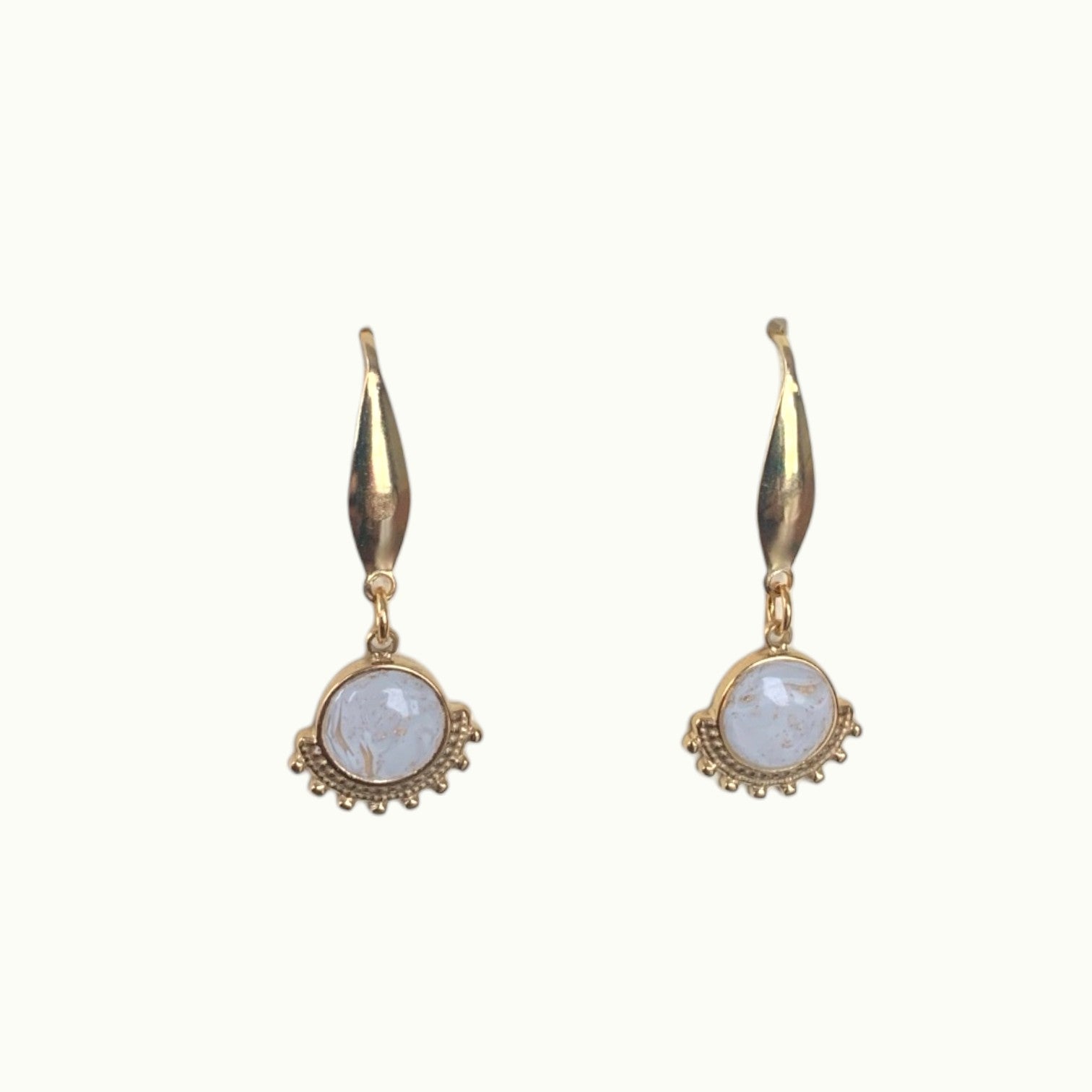 Earrings - Wink Light Marble