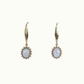 Earrings - Sunshine Oval Light Marble