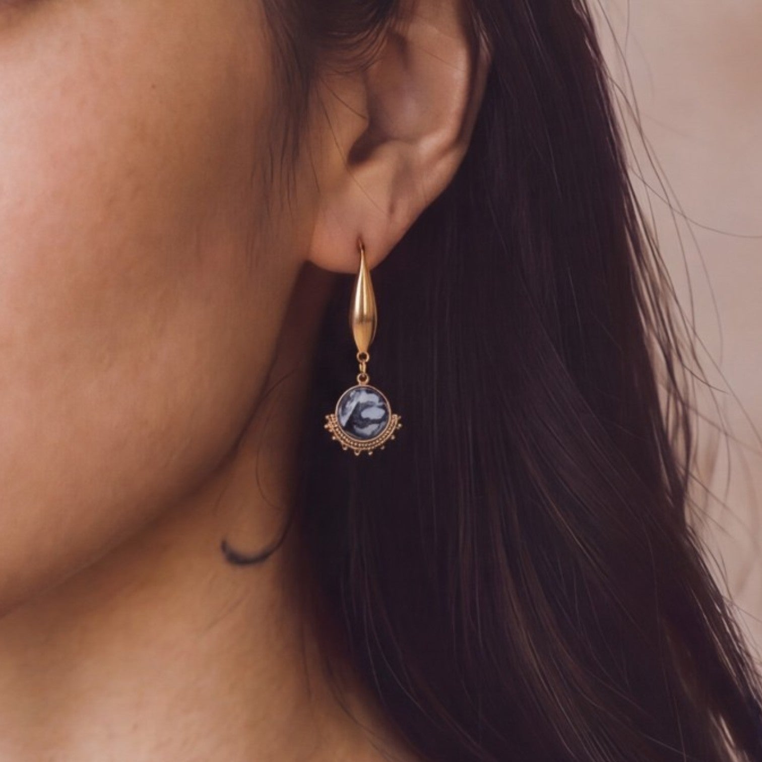 Boucles d'oreilles - Marbre Forever Light