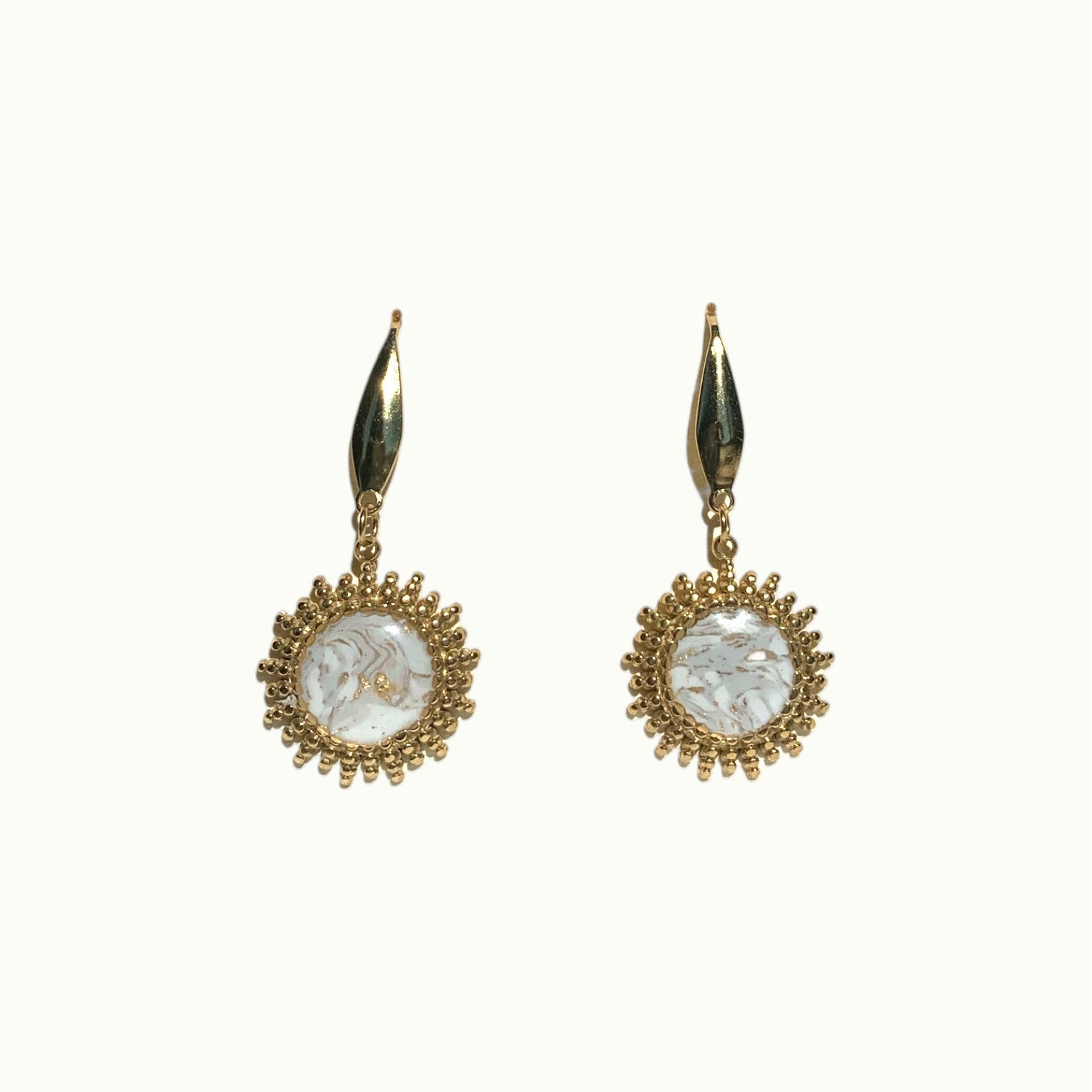 Earrings - Sunshine Light Marble