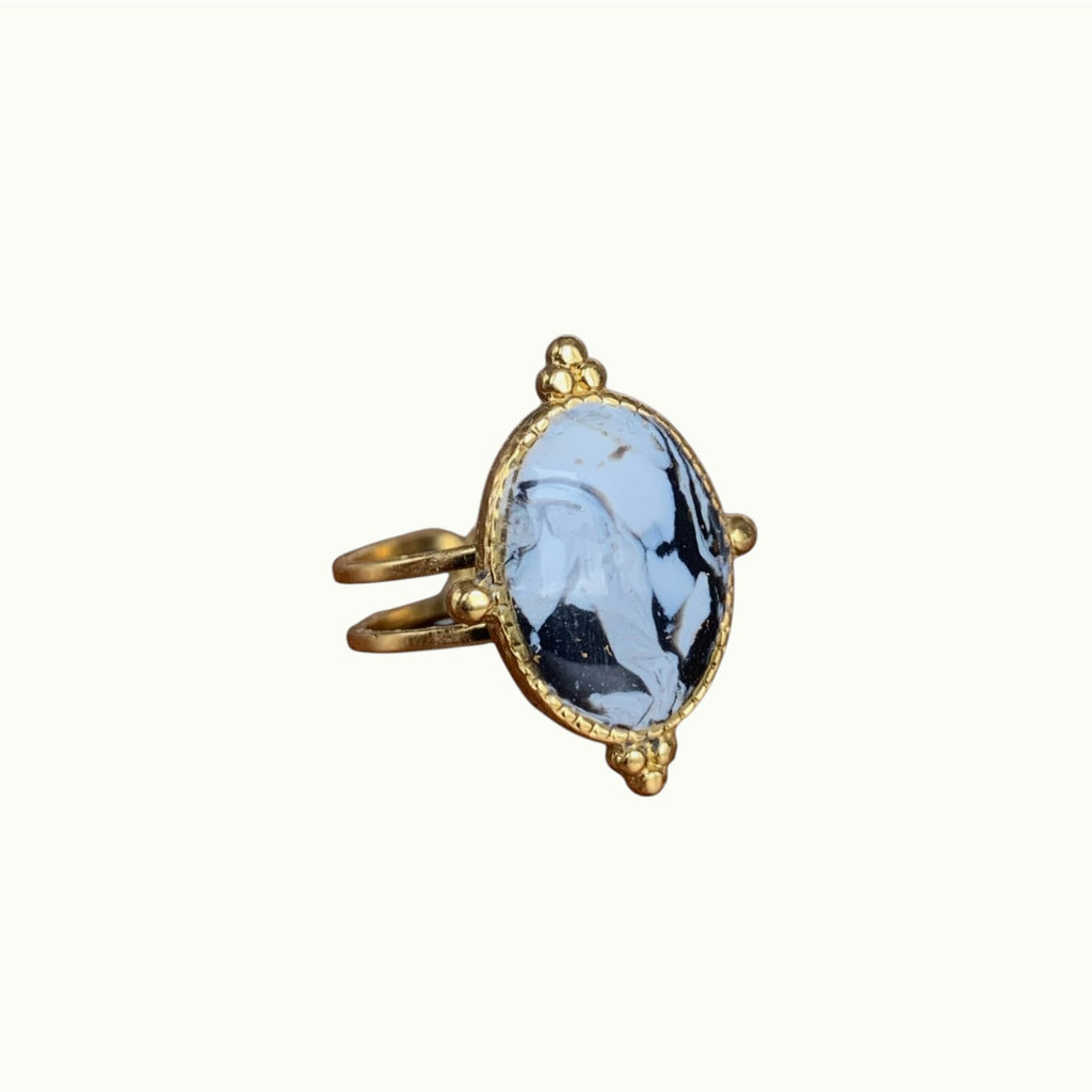 Ring - Ornate Dark Marble