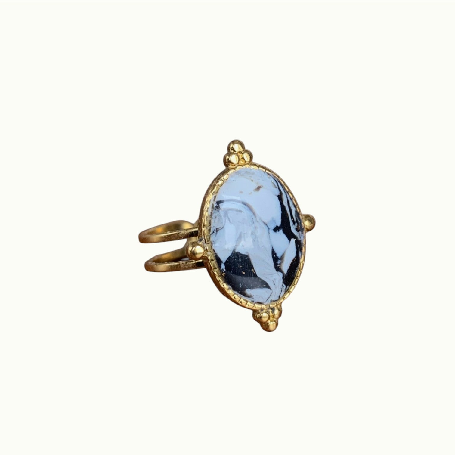 Ring - Ornate Dark Marble