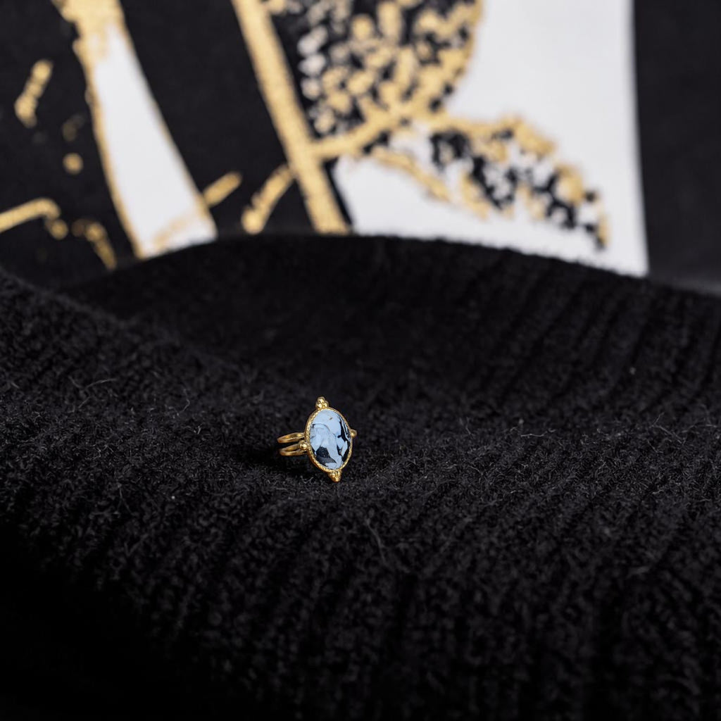 Ring - Ornate Dark Marble