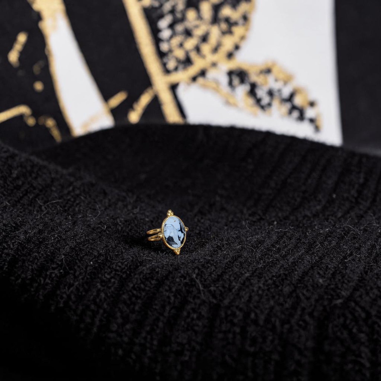 Ring - Ornate Dark Marble