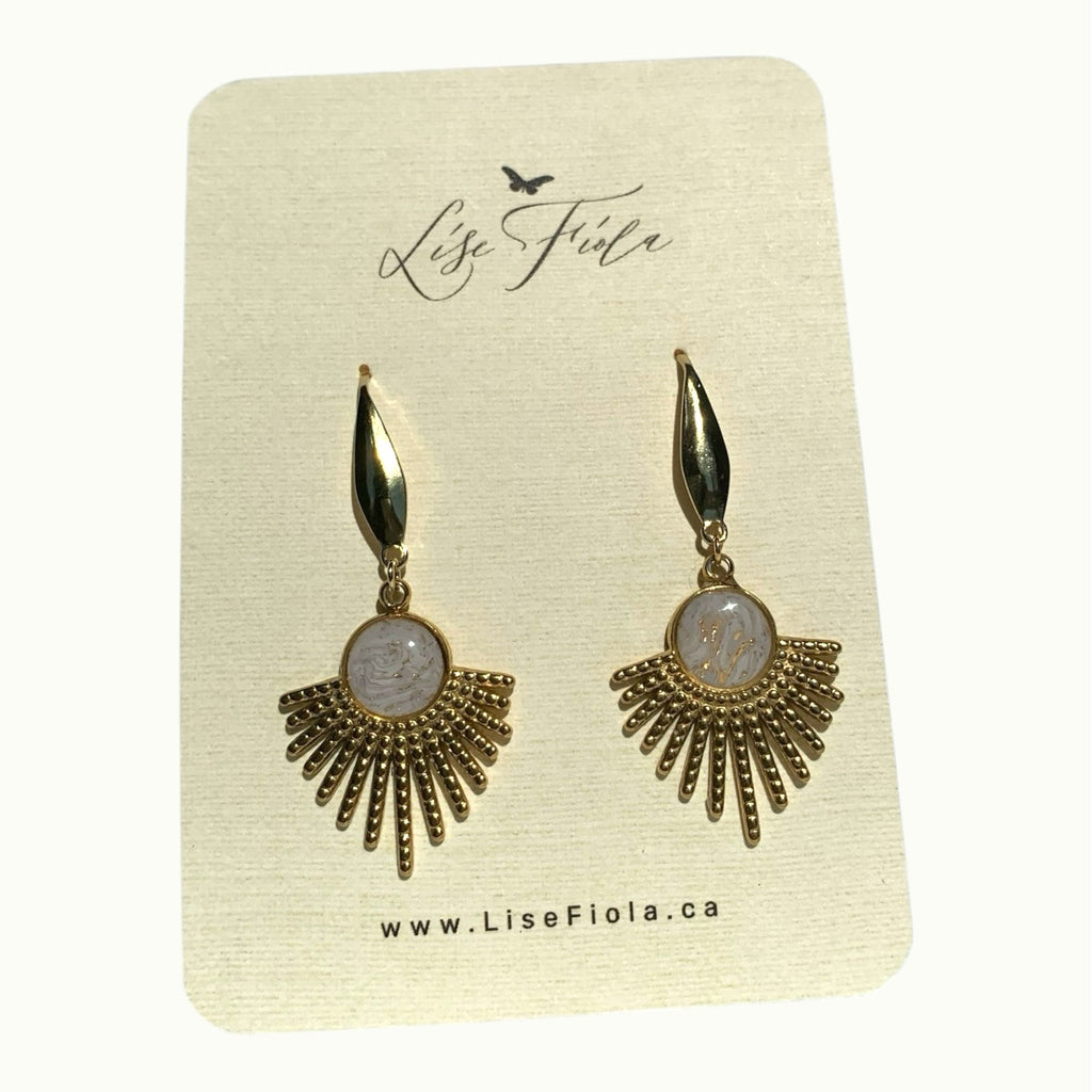 Boucles d'oreilles - Marbre Forever Light