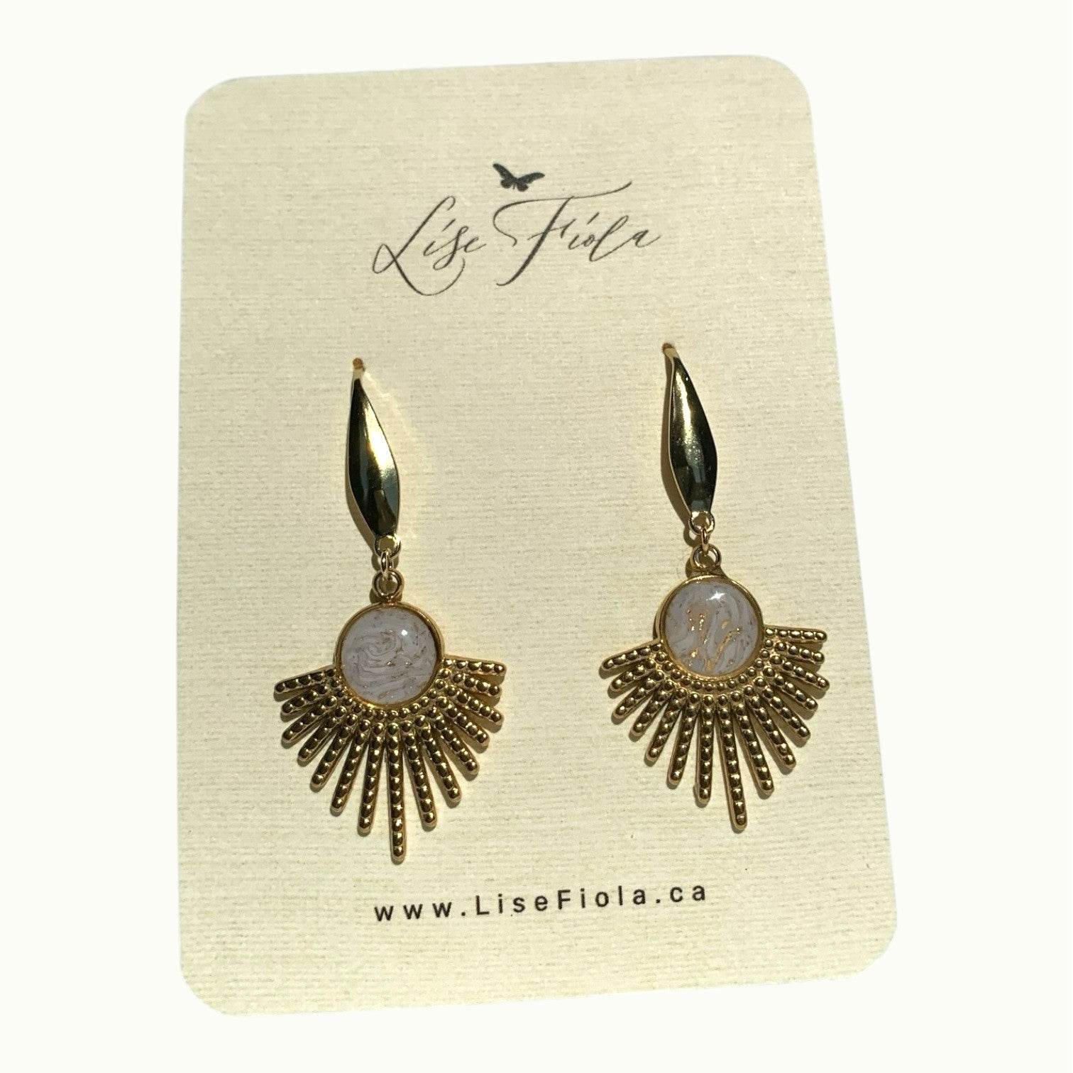 Boucles d'oreilles - Marbre Forever Light