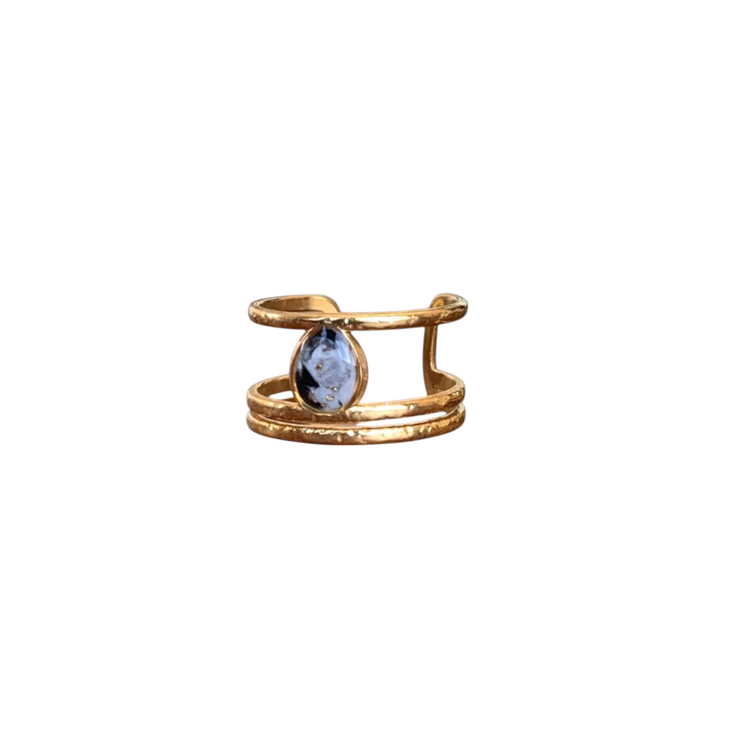 Bague - Marbre ovale foncé