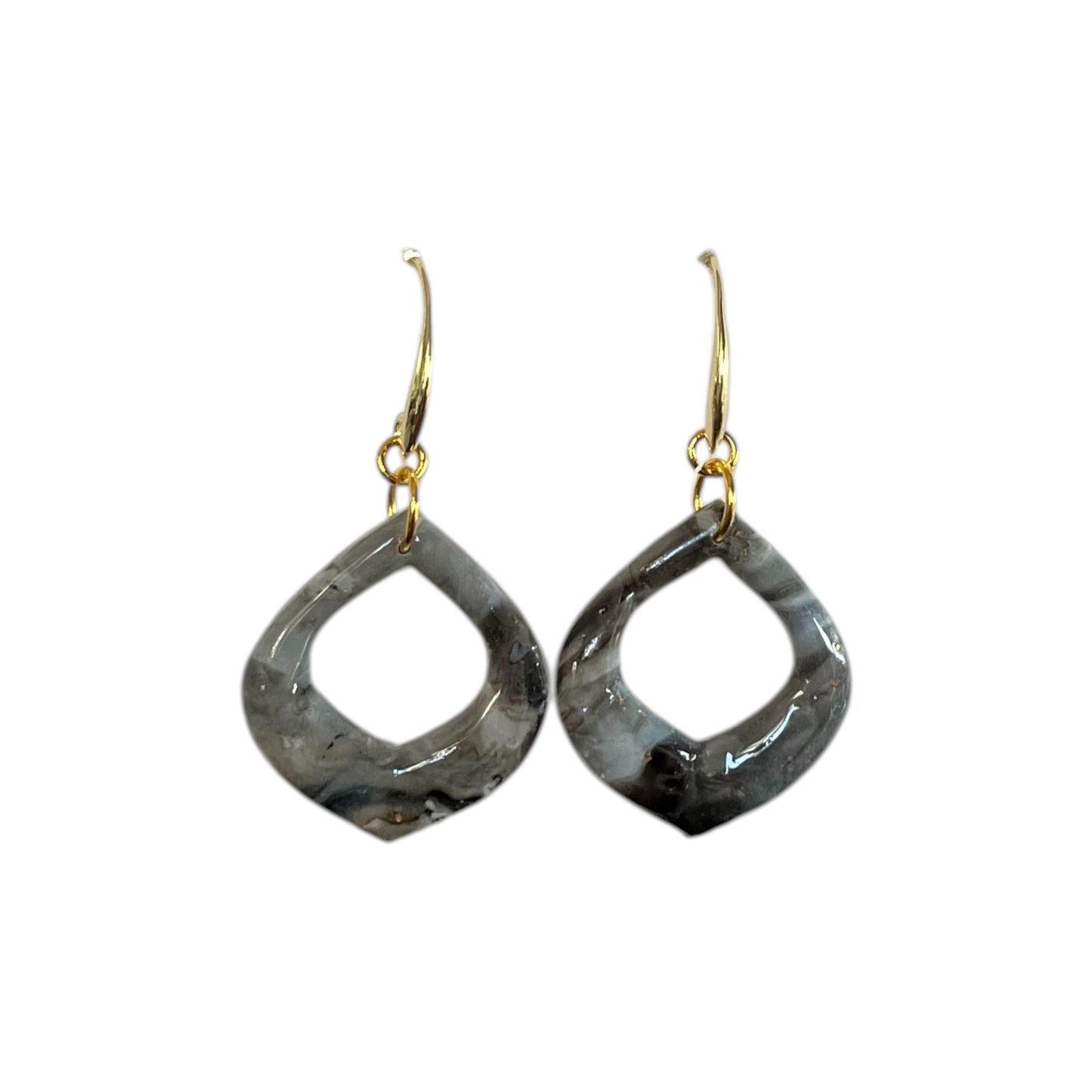 Boucles d'oreilles - Marbre en forme de goutte