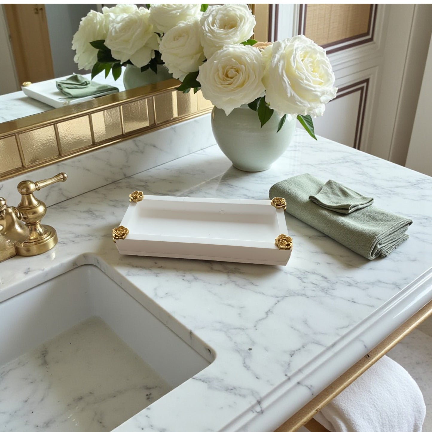 Décor - Plateau de toilette Fleurette