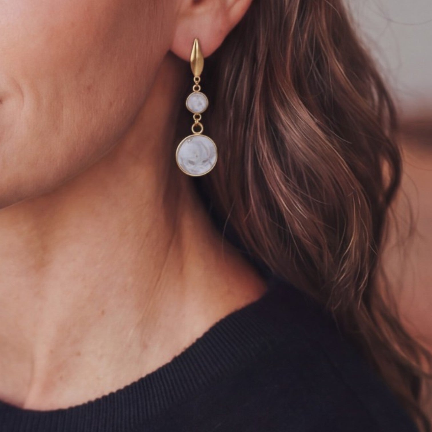 Boucles d'oreilles - Marbre Forever Light